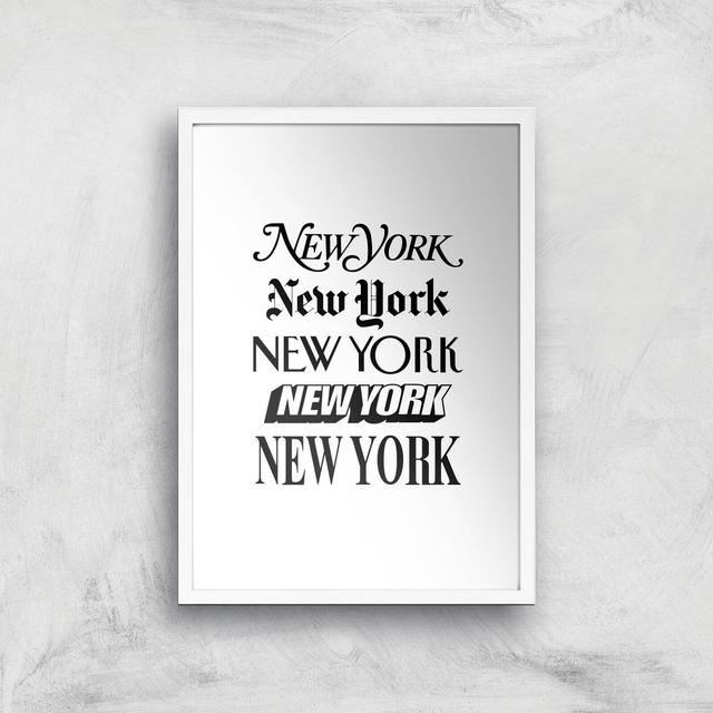 The Motivated Type New York New York Giclee Art Print - A3 - White Frame on Productcaster.