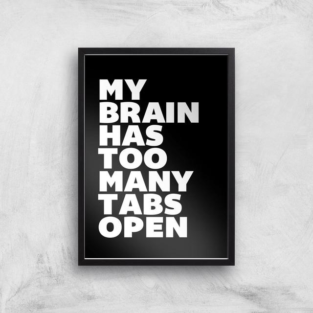 The Motivated Type My Brain Has Too Many Tabs Open Giclee Art Print - A3 - Black Frame on Productcaster.