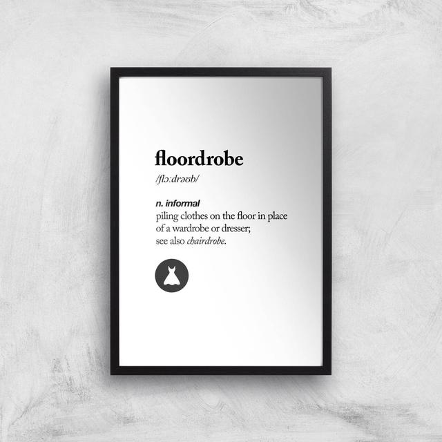 The Motivated Type Floordrobe Giclee Art Print - A3 - Black Frame on Productcaster.