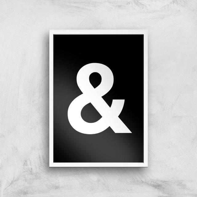 The Motivated Type Ampersand Black Giclee Art Print - A3 - White Frame on Productcaster.