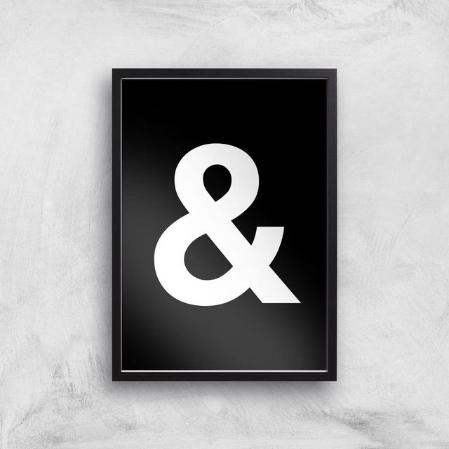 The Motivated Type Ampersand Black Giclee Art Print - A3 - Black Frame on Productcaster.