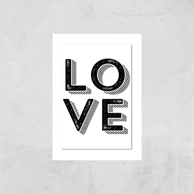 The Motivated Type LOVE Letterpress Giclee Art Print - A4 - Print Only on Productcaster.