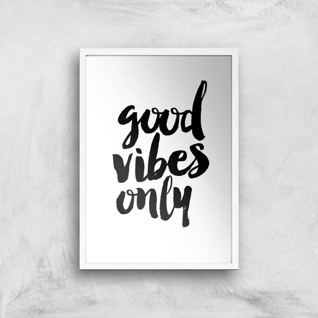 The Motivated Type Good Vibes Only Giclee Art Print - A3 - White Frame on Productcaster.