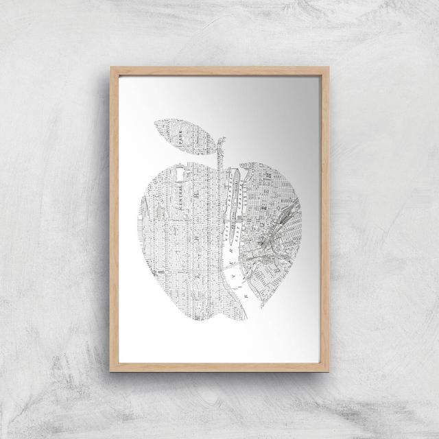 The Motivated Type New York Big Apple Giclee Art Print - A2 - Wooden Frame on Productcaster.