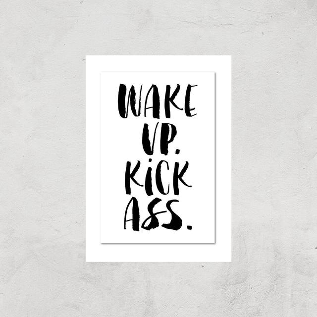 The Motivated Type Wake Up Kick Ass Watercolour Giclee Art Print - A4 - Print Only on Productcaster.