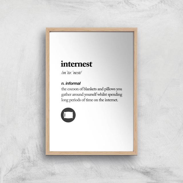 The Motivated Type Internest Giclee Art Print - A3 - Wooden Frame on Productcaster.