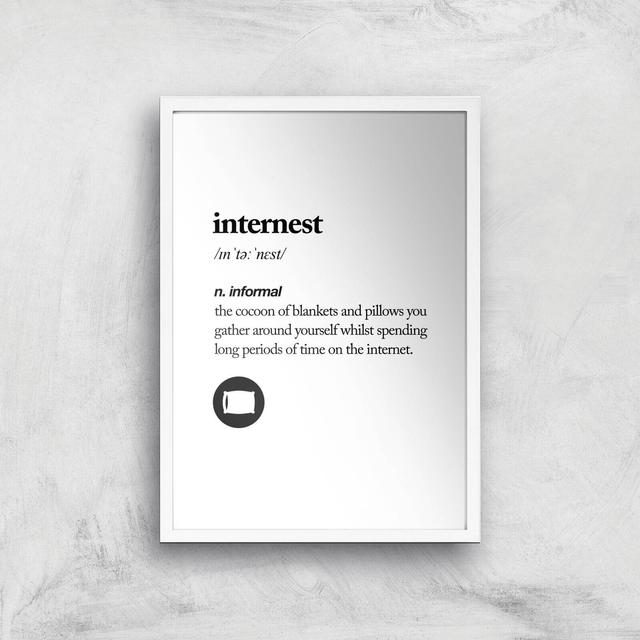 The Motivated Type Internest Giclee Art Print - A3 - White Frame on Productcaster.