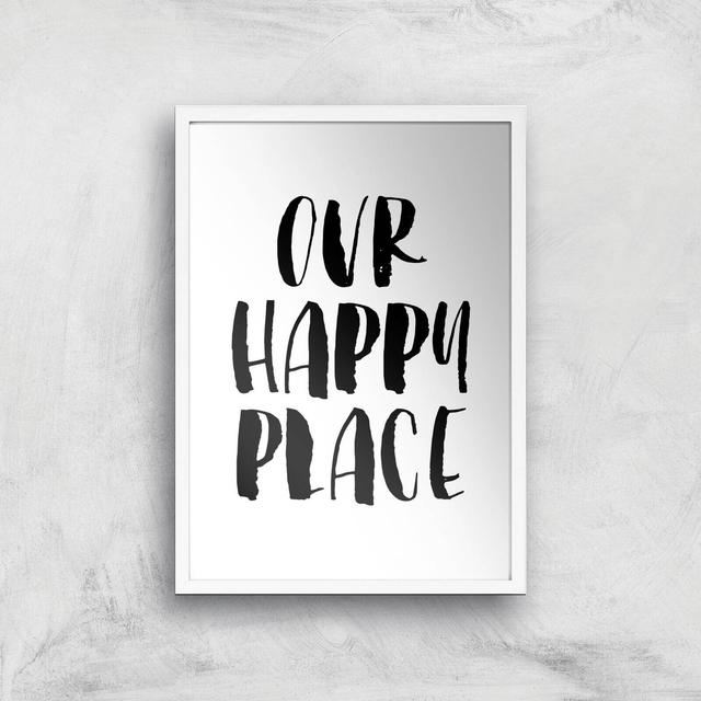 The Motivated Type Our Happy Place Giclee Art Print - A3 - White Frame on Productcaster.