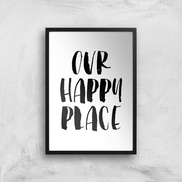 The Motivated Type Our Happy Place Giclee Art Print - A3 - Black Frame on Productcaster.