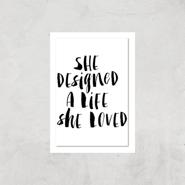 The Motivated Type She Designed The Life She Loved Watercolour Giclee Art Print - A4 - Print Only on Productcaster.