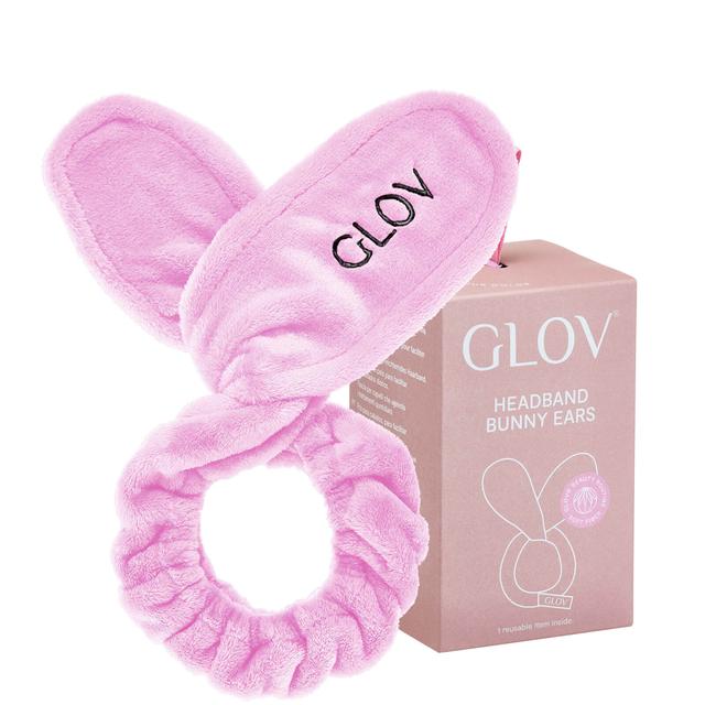 GLOV Pink Bunny Ears Hair Protecting Headband and Hair Tie Set on Productcaster.