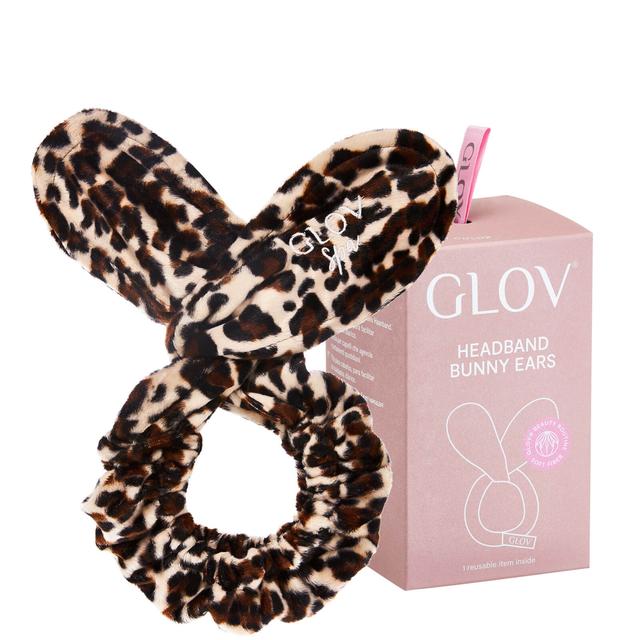 GLOV Cheetah Bunny Ears Hair Protecting Headband and Hair Tie Set on Productcaster.