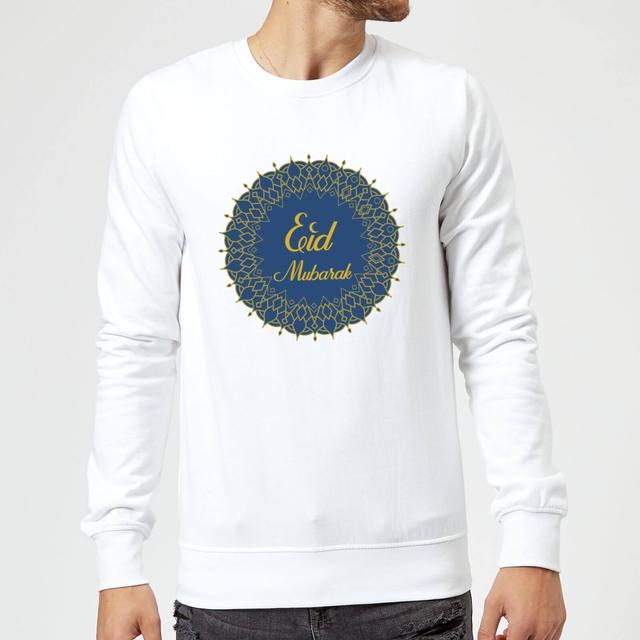 Eid Mubarak Royal Tones Wreath Sweatshirt - White - M - Weiß on Productcaster.