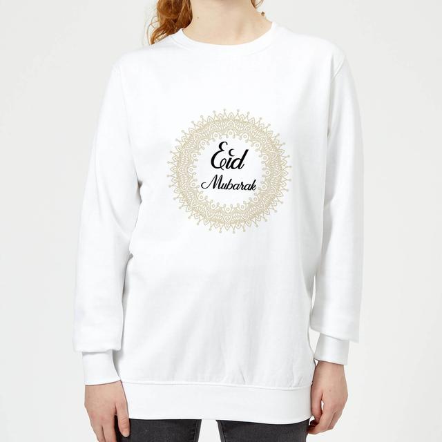 Eid Mubarak Golden Mandala Women's Sweatshirt - White - XL - Weiß on Productcaster.