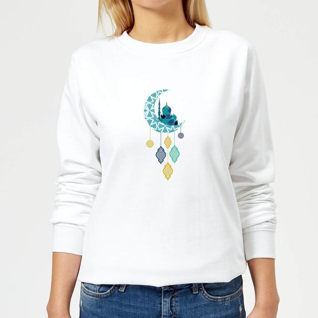 Eid Mubarak Moon Charm Women's Sweatshirt - White - XL - White on Productcaster.