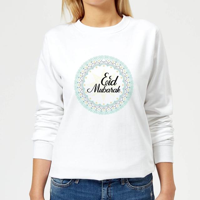 Eid Mubarak Light Tone Mandala Women's Sweatshirt - White - S - Weiß on Productcaster.