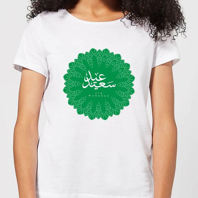 Eid Mubarak Earth Tone Mandala Women's T-Shirt - White - S - Weiß on Productcaster.