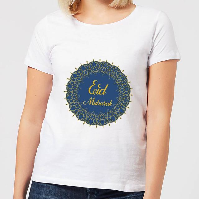 Eid Mubarak Royal Tones Wreath Women's T-Shirt - White - XL - Weiß on Productcaster.