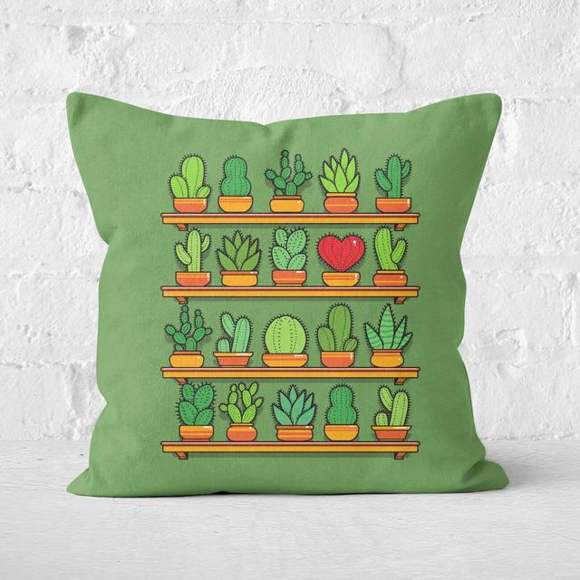 Love Yourself Cactus Heart Square Cushion - 50x50cm - Soft Touch on Productcaster.