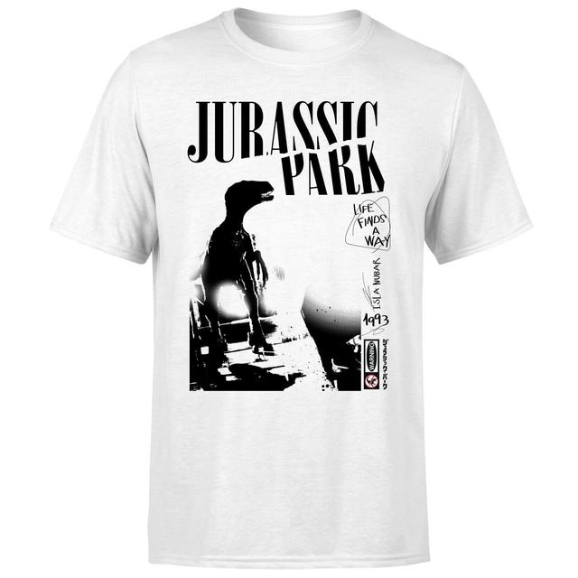 Jurassic Park Isla Nublar Punk Men's T-Shirt - White - 5XL on Productcaster.