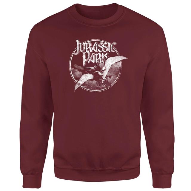 Jurassic Park Flying Threat Sweatshirt - Bordeaux - M on Productcaster.