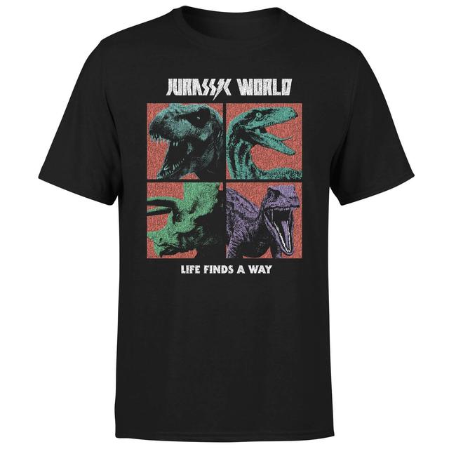 Camiseta Jurassic Park World Four Colour Faces - Hombre - Negro - M on Productcaster.