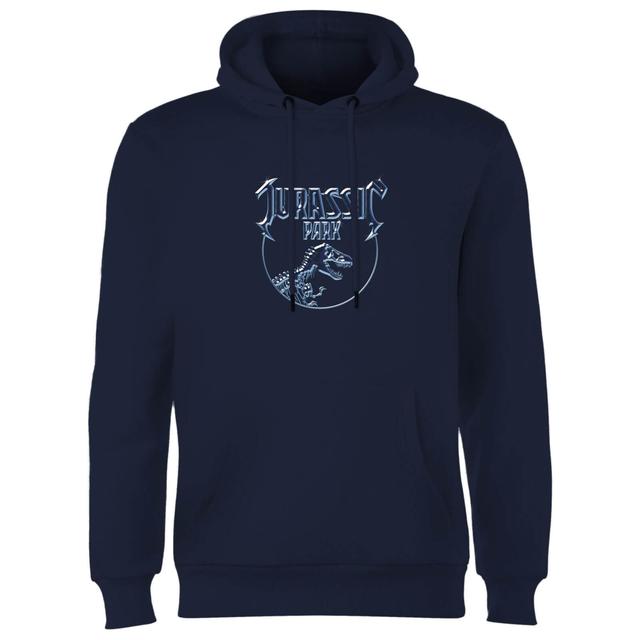 Sudadera capucha Jurassic Park Logo Metal - Unisex - Azul marino - L on Productcaster.