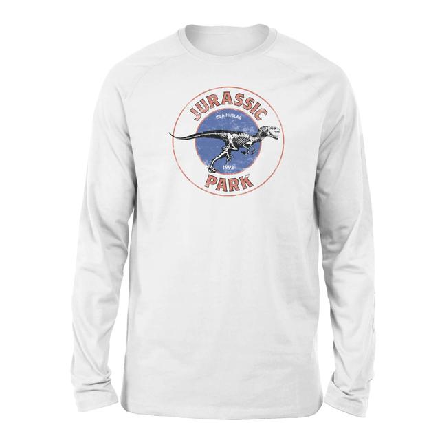 Jurassic Park Jurassic Target Unisex Long Sleeved T-Shirt - White - S on Productcaster.