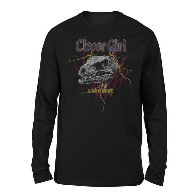 Jurassic Park Clever Girl Raptors On Tour Unisex Long Sleeved T-Shirt - Zwart - S on Productcaster.