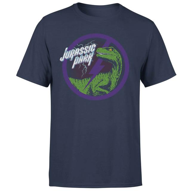 Jurassic Park Raptor Bolt Men's T-Shirt - Dunkelblau - S on Productcaster.