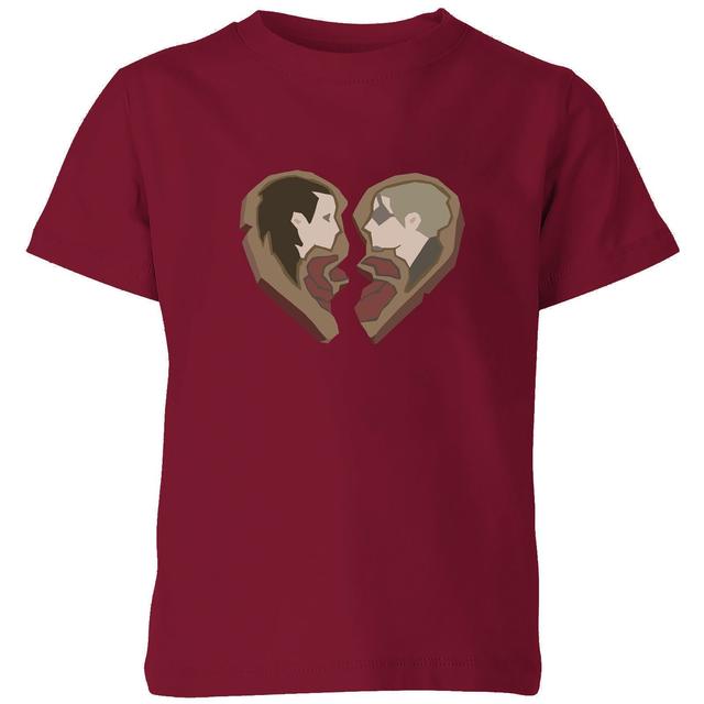 Sea Of Thieves Valentines Heart Tee Kids' T-Shirt - Burgundy - 7-8 años - Borgoña on Productcaster.