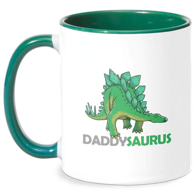 Daddysaurus Mug - White/Green Grün on Productcaster.