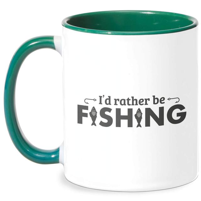 Id Rather Be Fishing Mug - White/Green Grün on Productcaster.