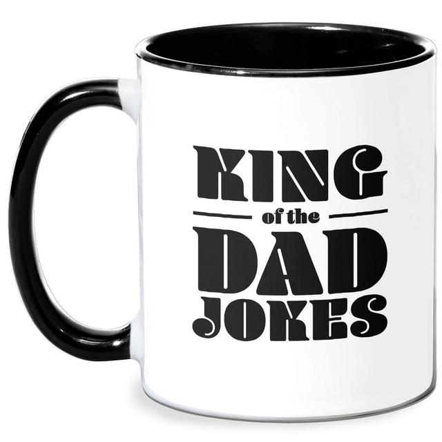 King Of The Dad Jokes Mug - White/Black Schwarz on Productcaster.