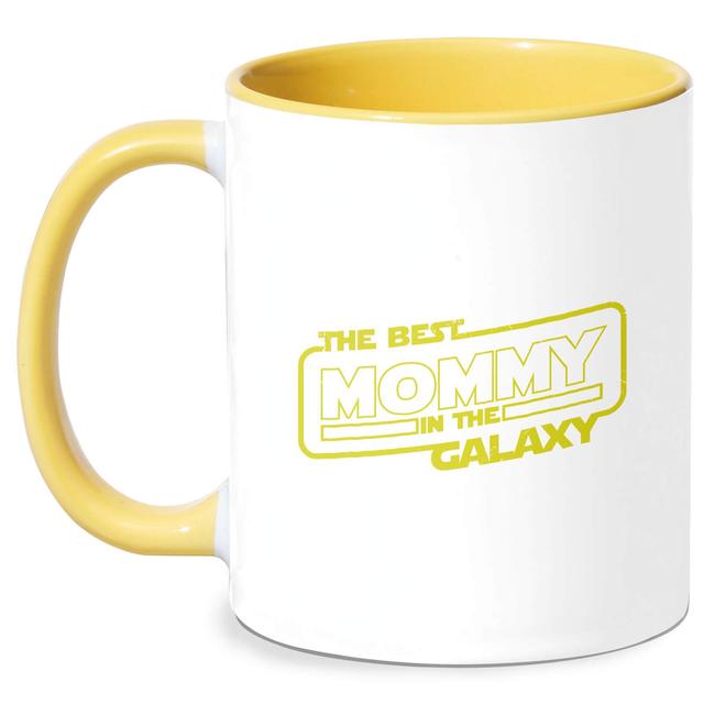 Best Mommy In The Galaxy Mug - White/Yellow on Productcaster.