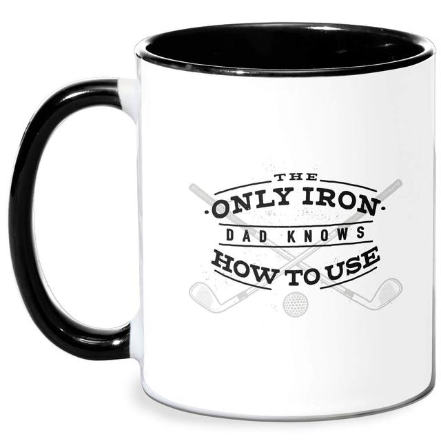 Dad's Only Iron Mug - White/Black Schwarz on Productcaster.