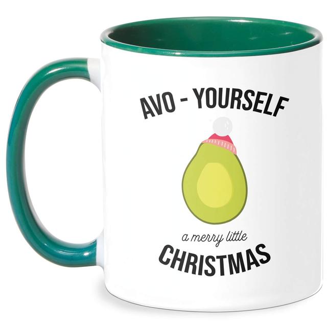 Avo-Yourself A Merry Little Christmas Mug - White/Green Grün on Productcaster.