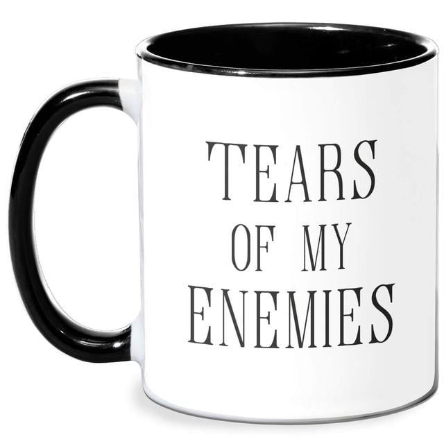 Tears Of My Enemies Mug - White/Black Schwarz on Productcaster.