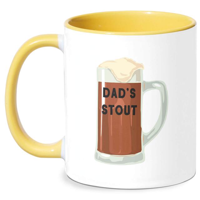 Dad's Stout Mug - White/Yellow Gelb on Productcaster.