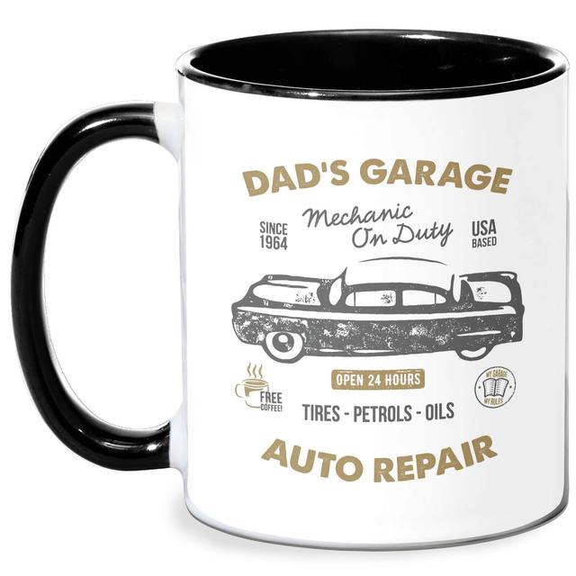 Dad's Garage Mug - White/Black Schwarz on Productcaster.