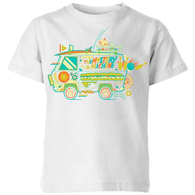 The Mystery Machine Kids' T-Shirt - White - 5-6 år - Vit on Productcaster.