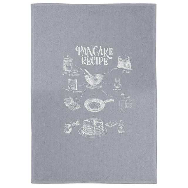 Pancake Recipe Cotton Grey Tea Towel on Productcaster.