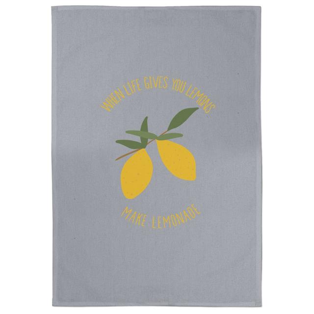 When Life Gives You Lemons Make Lemonade Cotton Grey Tea Towel on Productcaster.