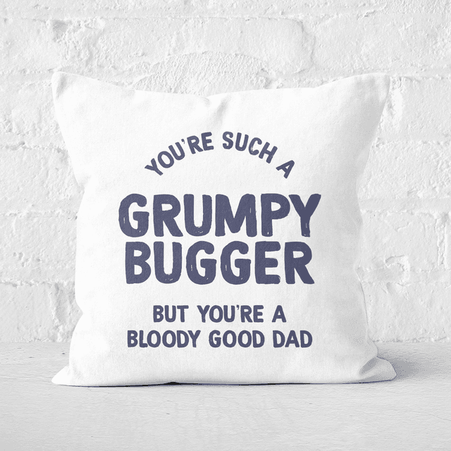 You're Such A Grumpy Bugger Square Cushion - 60x60cm - Soft Touch on Productcaster.