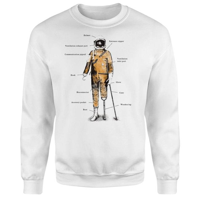 Astronaut Sweatshirt - White - L - Weiß on Productcaster.