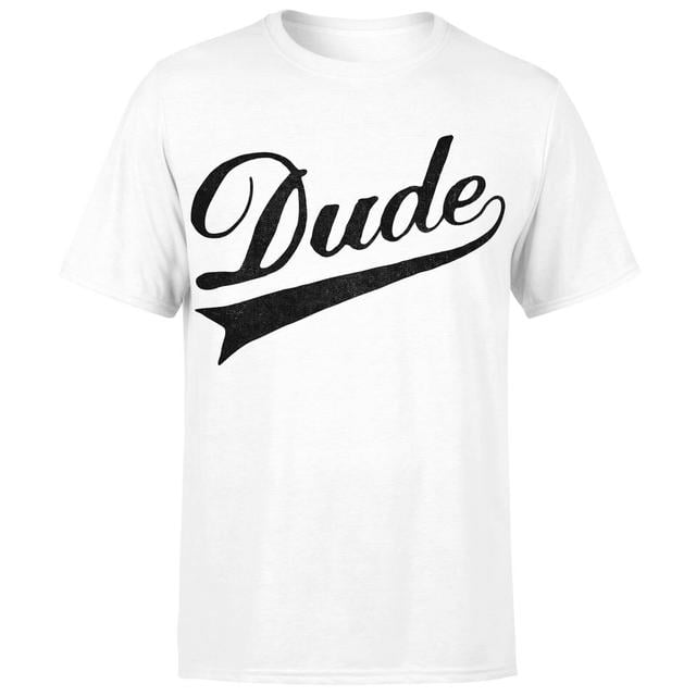 Dude Men's T-Shirt - White - S - Weiß on Productcaster.