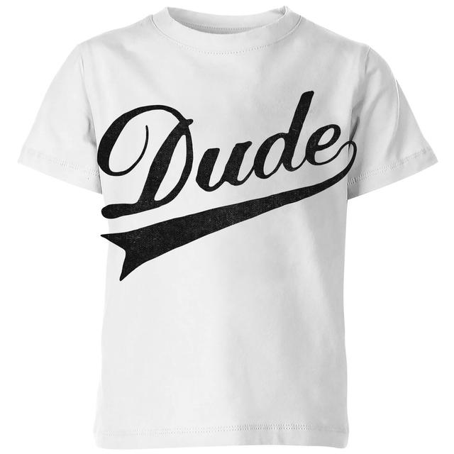 Dude Kids' T-Shirt - White - 7-8 Jahre - Weiß on Productcaster.