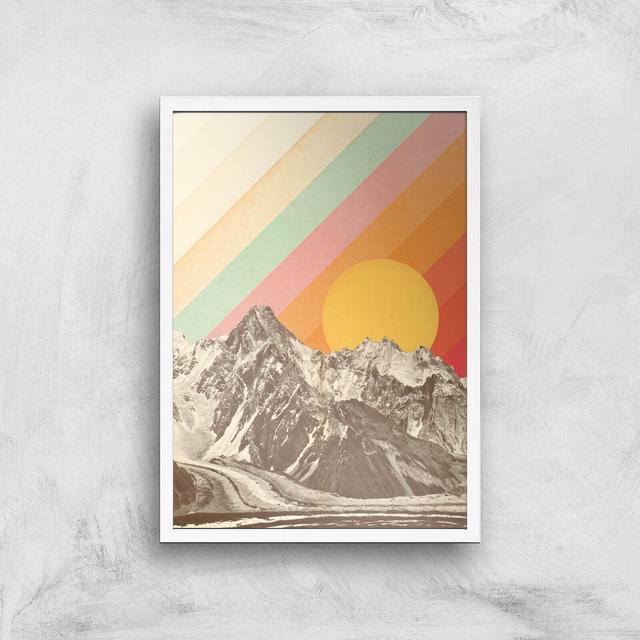 Mountainscape Giclee Art Print - A2 - White Frame on Productcaster.