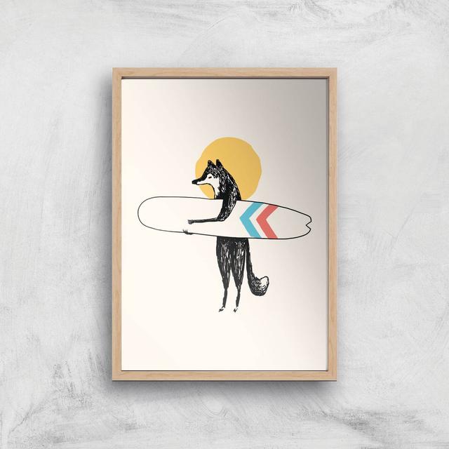 Here Comes The Sun Giclee Art Print - A4 - Wooden Frame on Productcaster.