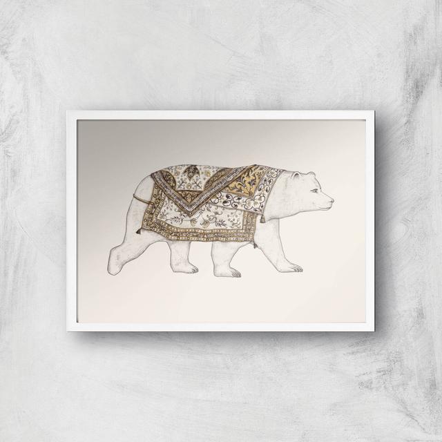 Ours Blanc Giclee Art Print - A3 - White Frame on Productcaster.